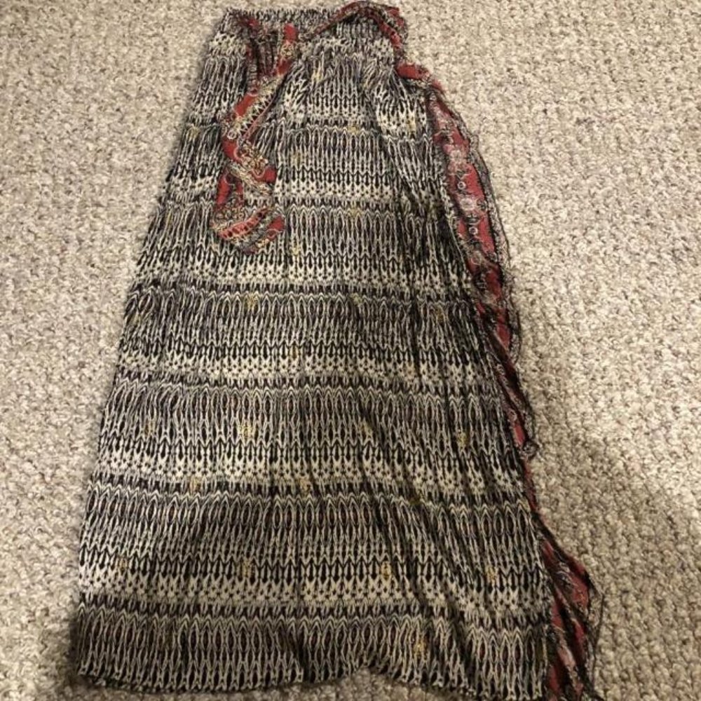 Patterned Maxi Skirt